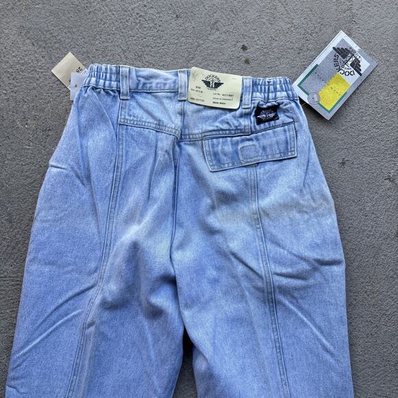 Deadstock 90s Dockers Jeans 28x30 Pleated Denim Levi’s Baggy Acid Wash Vintage - Picture 9 of 14